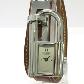 【中古】HERMES ケリーウォッチ 腕時計 シルバー クォーツ □H刻印 KE1.210