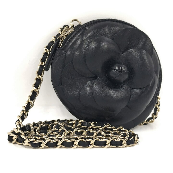 楽天市場】【中古】CHANEL カメリア チェーン ショルダーバッグ 