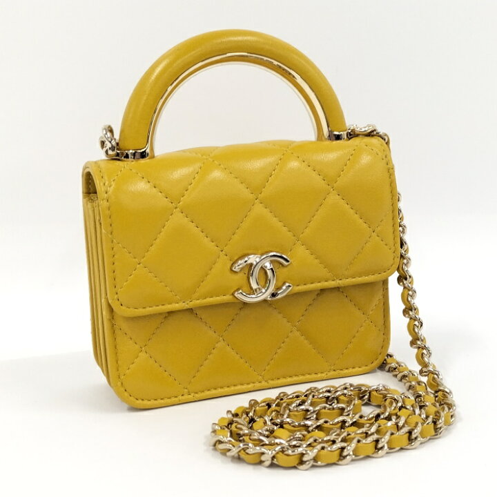 楽天市場】【中古】CHANEL トップハンドル ミニチェーンショルダー