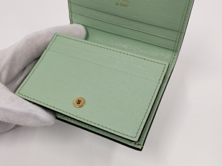楽天市場】【中古】GUCCI 二つ折り財布 ばなにゃ 桜餅 レザー ミント  