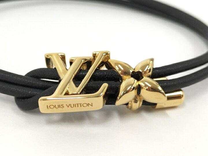 楽天市場】【中古】LOUIS VUITTON ブレスレット LVブルーム レザー 