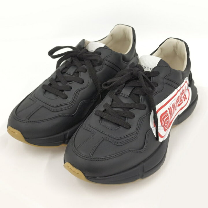 楽天市場】【中古】GUCCI ライトン スニーカー レザー ブラック 523609 