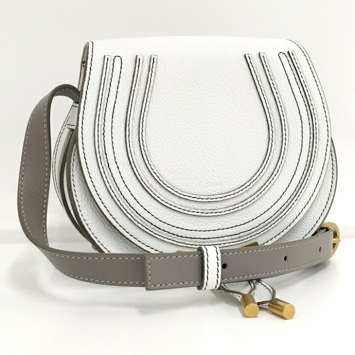 楽天市場】【中古】Chloe マーシー ショルダーバッグ スモールサドル 【新品未使用】Chloe Marcie ショルダーバッグ ホワイト