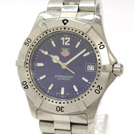 【中古】TAG HEUER プロフェッショナル 200m デイト メンズ 腕時計 クオーツ SS ブルー文字盤 WK-1113
