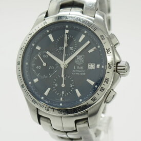 【中古】TAG HEUER リンク メンズ 腕時計 クロノグラフ 自動巻き SS ネイビー文字盤 CJF2114