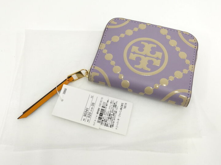 楽天市場】【中古】TORY BURCH コンパクト財布 レザー パープル 90341  