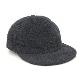 【中古】CHANEL キャップ ツイード