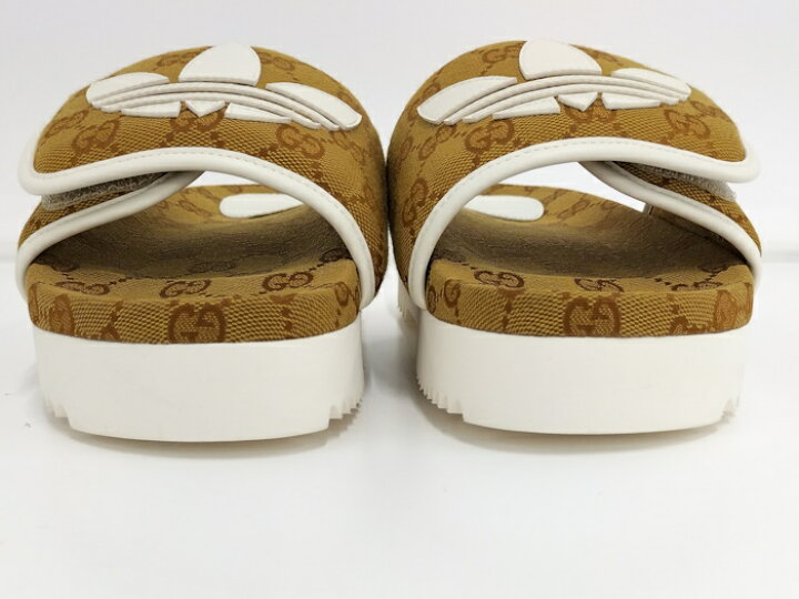 楽天市場】【中古】GUCCI adidas コラボ プラットフォーム サンダル GG  