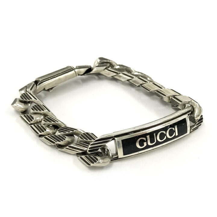 楽天市場】【中古】GUCCI スリムエナメルチェーンブレスレット 