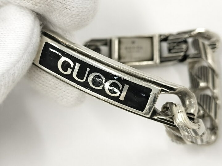 楽天市場】【中古】GUCCI スリムエナメルチェーンブレスレット 