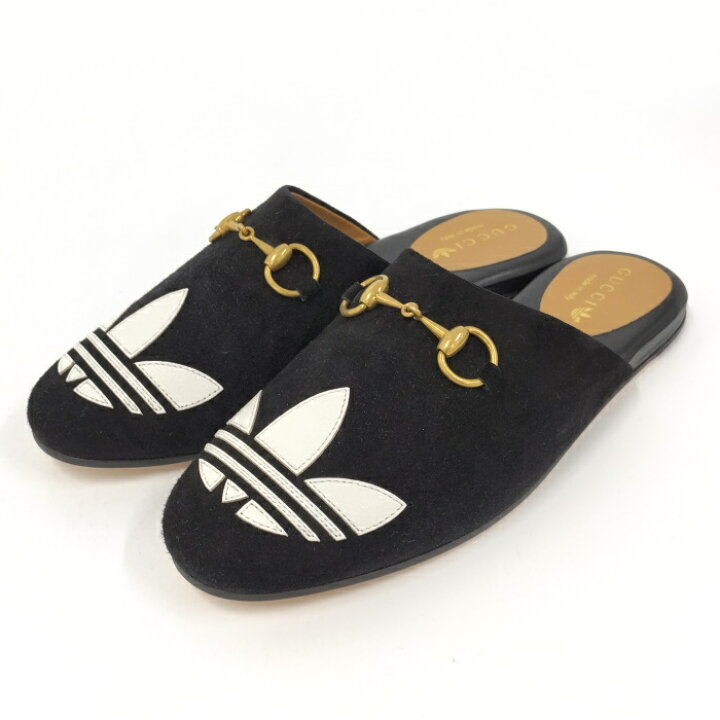 楽天市場】【中古】GUCCI adidas コラボ サンダル ロゴ ホースビット 