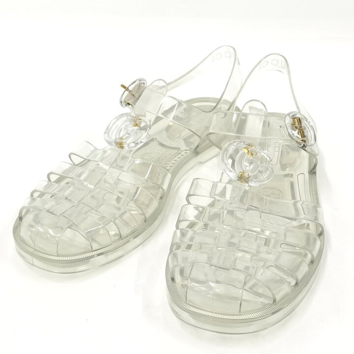 楽天市場】【中古】GUCCI サンダル ラバー クリア 351 9261J8126  