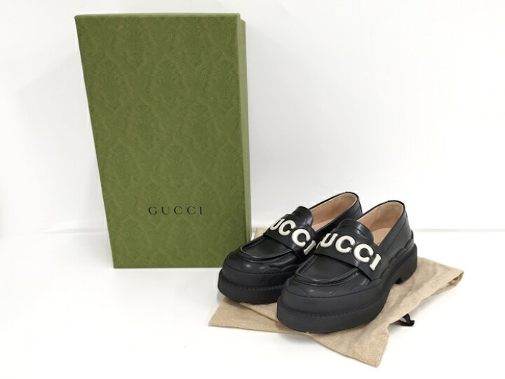 未使用品GUCCI ブラック ローファー 36 1/2サイズ 箱付き