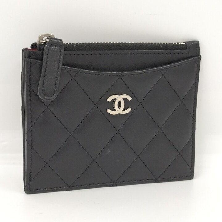 楽天市場】【中古】CHANEL コインケース ラムスキン ブラック 