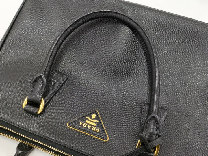 楽天市場】【中古】PRADA 2WAY バッグ サフィアーノ ブラック BN2316  