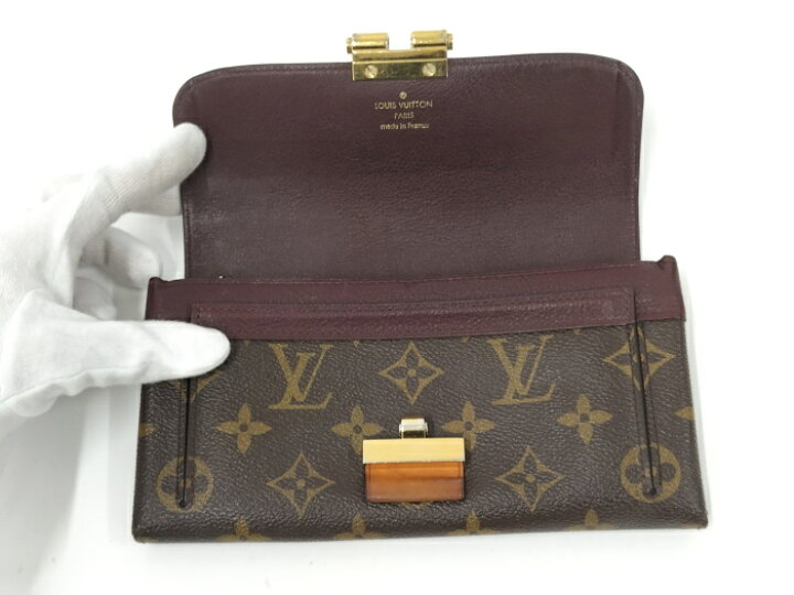 楽天市場】【中古】LOUIS VUITTON ポルトフォイユ エリゼ 二つ折り長  