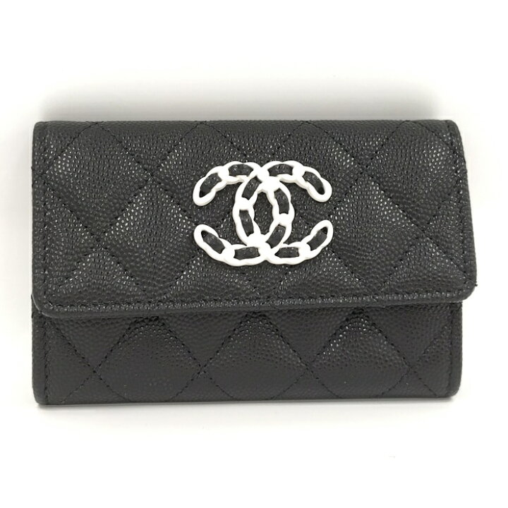楽天市場】【中古】CHANEL カードケース キャビアスキン ブラック 