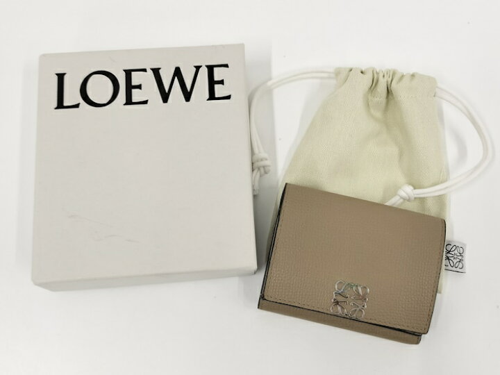 楽天市場】【中古】LOEWE 三つ折り財布 アナグラム トライ  