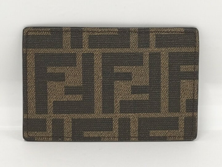 楽天市場】【中古】FENDI パスケース PVC ブラック ブラウン 7AR911  