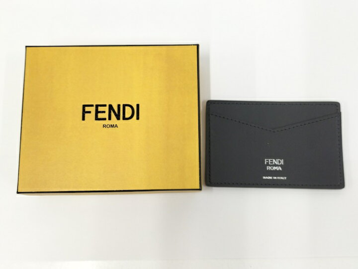 楽天市場】【中古】FENDI パスケース PVC ブラック ブラウン 7AR911  