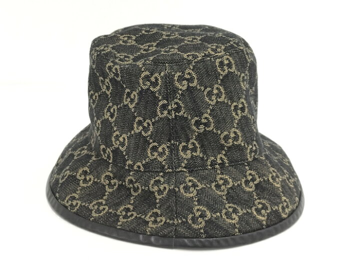 楽天市場】【中古】GUCCI バケットハット 帽子 GG柄 デニム 表記サイズ 