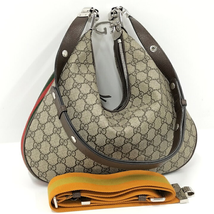 楽天市場】【中古】GUCCI ショルダーバッグ アタッシェ ミディアム GG  