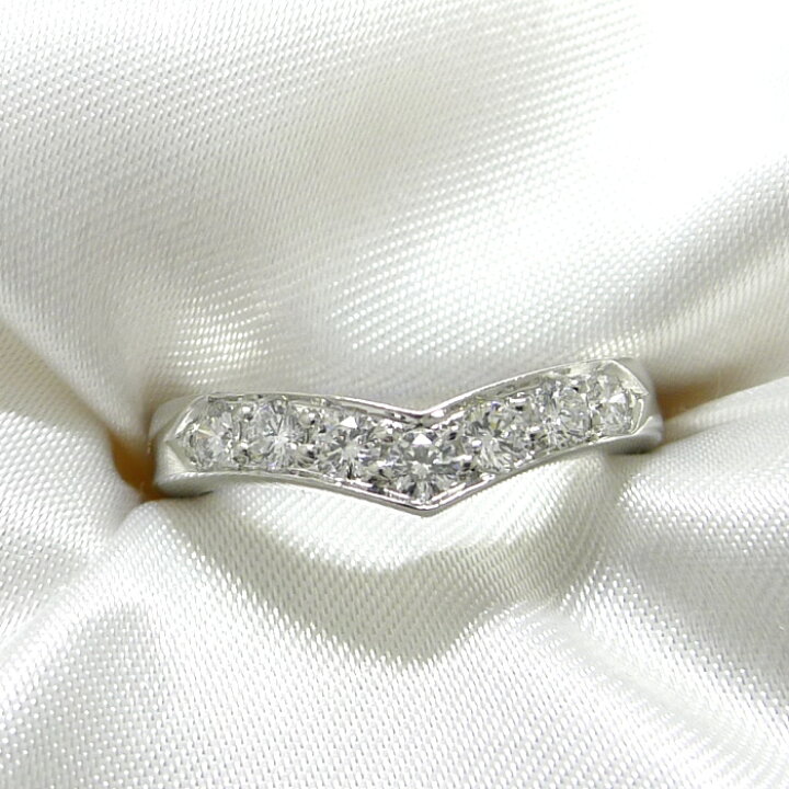 楽天市場】【中古】Tiffany＆Co. Vバンド リング Pt950 プラチナ 