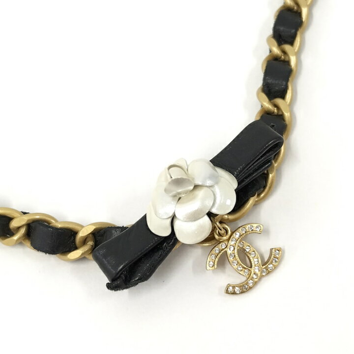楽天市場】【中古】CHANEL ココマーク カメリア チョーカー ネックレス 