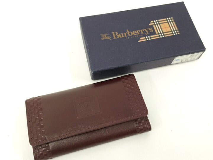 楽天市場】【中古】BURBERRY 4連キーケース レザー ボルドー 