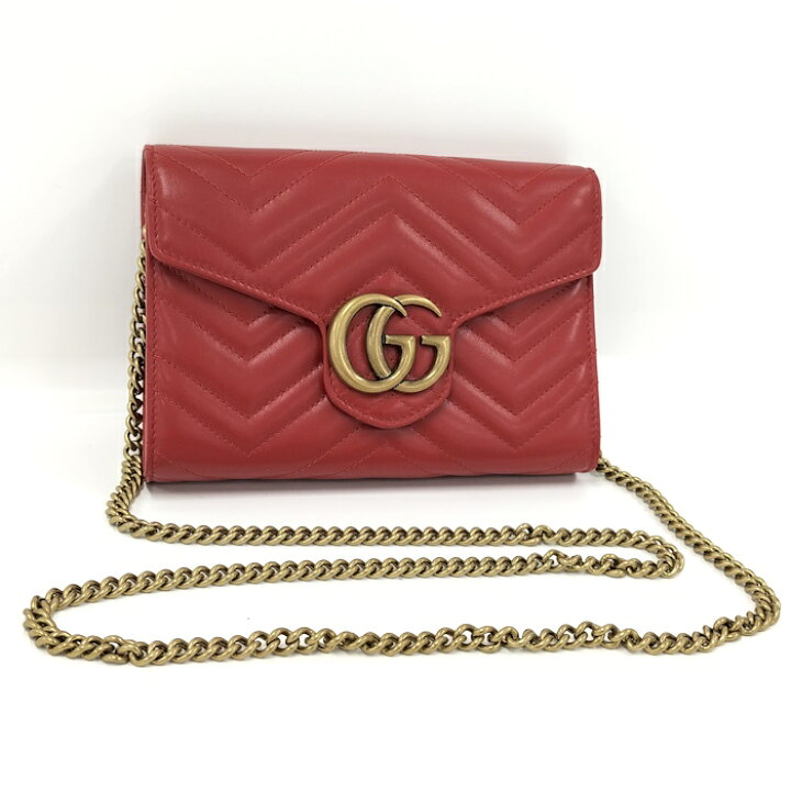 楽天市場】【中古】GUCCI ショルダーバッグ チェーンウォレット GG 