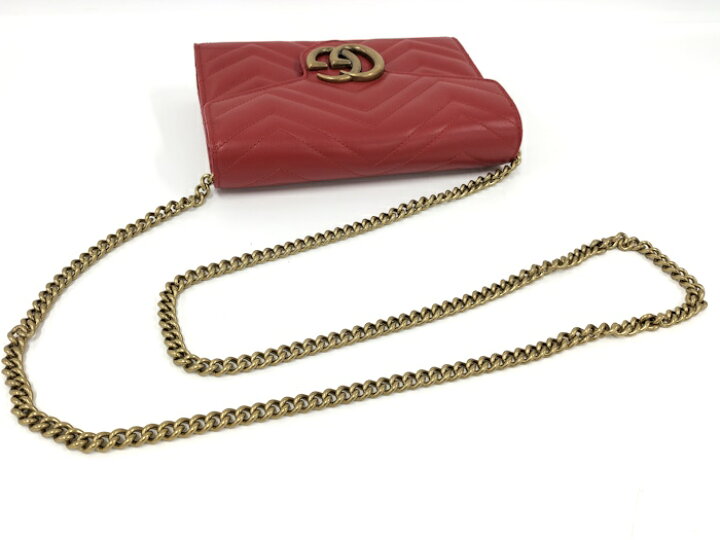 楽天市場】【中古】GUCCI ショルダーバッグ チェーンウォレット GG 
