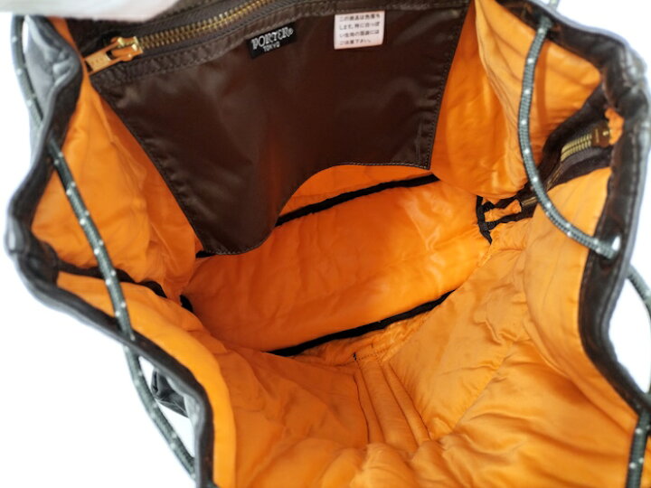 楽天市場】【中古】PORTER リュックサック ホースマン レザー ブラウン  