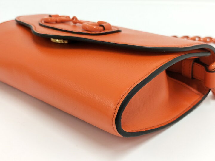 楽天市場】【中古】GUCCI ショルダーバッグ ホースビット オレンジ  