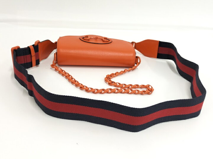 楽天市場】【中古】GUCCI ショルダーバッグ ホースビット オレンジ  