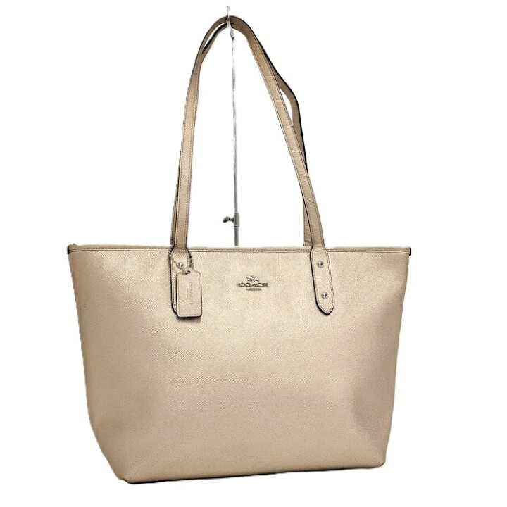 楽天市場】【中古】COACH トートバッグ レザー シャンパンゴールド  