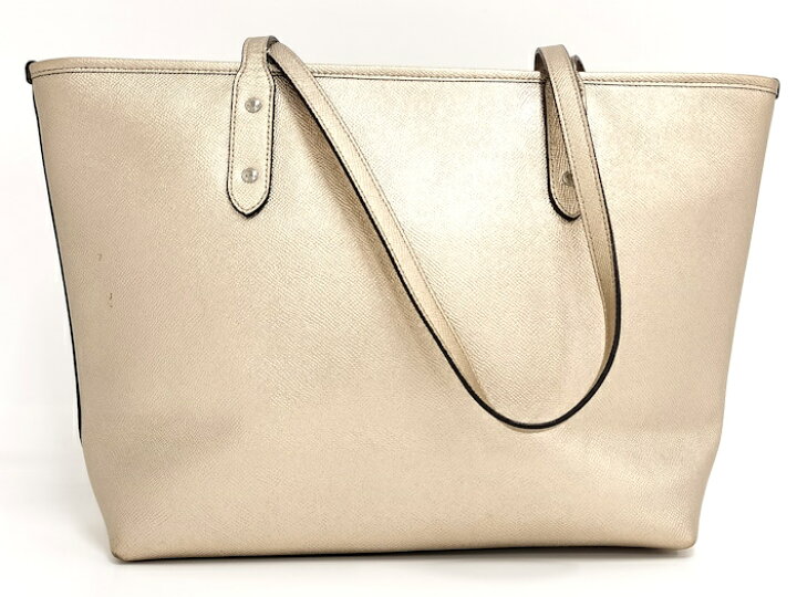 楽天市場】【中古】COACH トートバッグ レザー シャンパンゴールド 