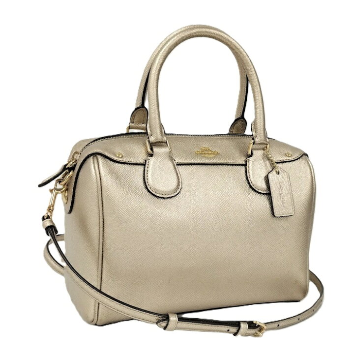 楽天市場】【中古】COACH 2WAYハンドバッグ PVC メタルピンクベージュ 
