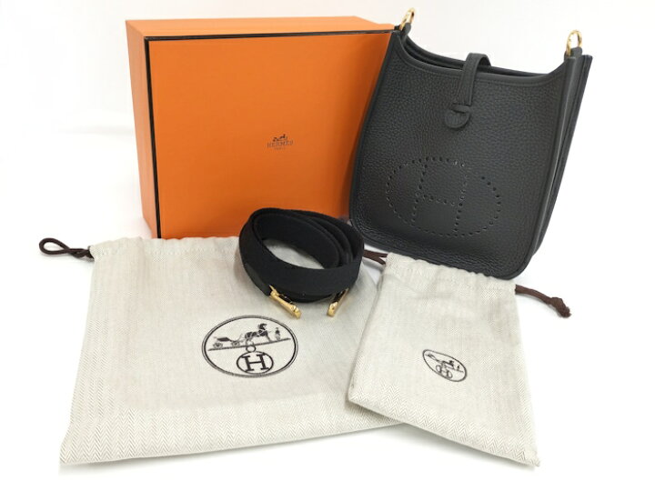 楽天市場】【中古】HERMES エブリンTPM ブラック レザー : JJcollection 