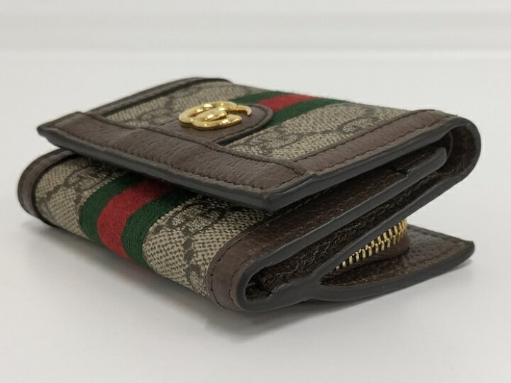 楽天市場】【中古】GUCCI オフィディア 三つ折り財布 シェリーライン  