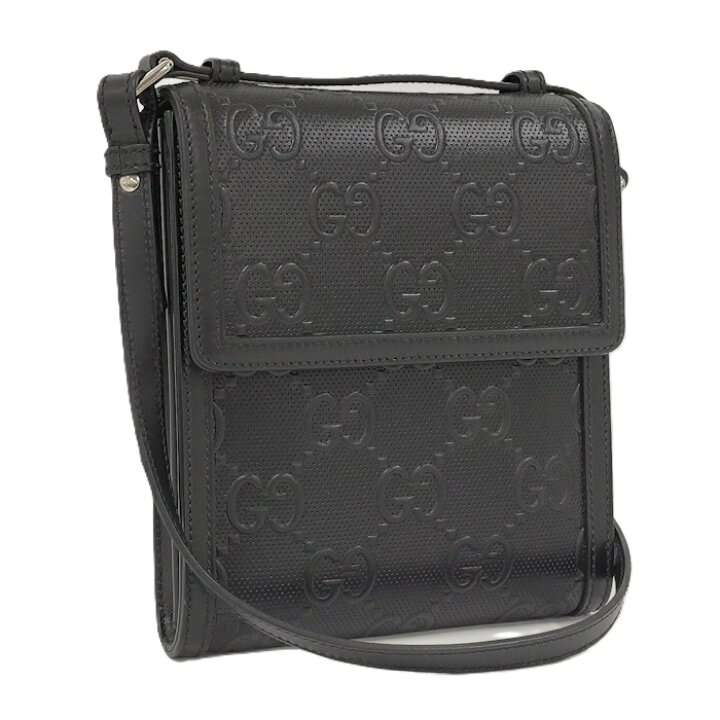 楽天市場】【中古】GUCCI メッセンジャーバッグ GGエンボス レザー 