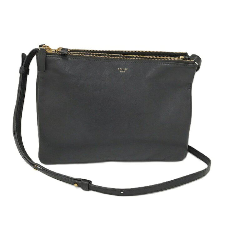 楽天市場】【中古】CELINE ショルダーバッグ トリオ スモール レザー 