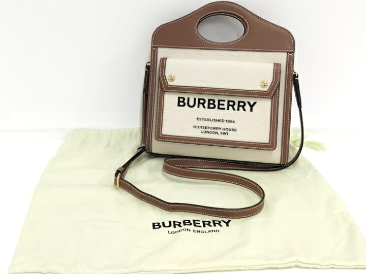 楽天市場】【中古】BURBERRY 2way ショルダーバッグ ミニツートン 