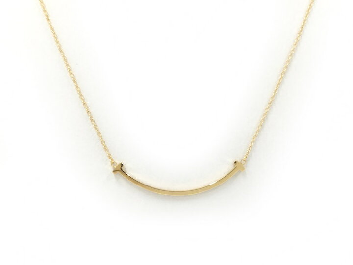 楽天市場】【中古】Tiffany＆Co. Tスマイル ネックレス スモール 750YG  