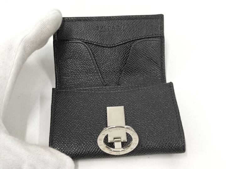 楽天市場】【中古】BVLGARI クリップ コインパース レザー ブラック  