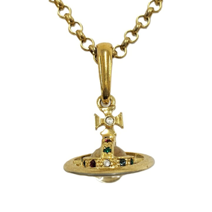 楽天市場】【中古】Vivienne Westwood オーブ ネックレス ゴールド 