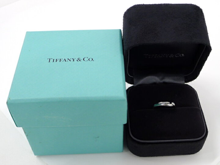楽天市場】【中古】Tiffany＆Co. オープンハート バンドリング Pt950  