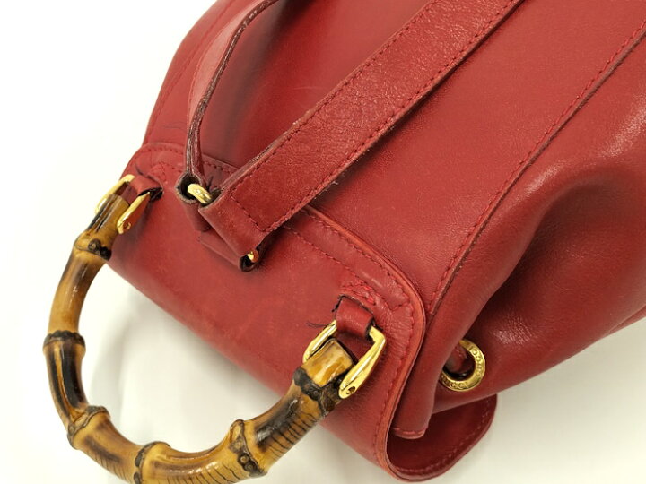 楽天市場】【中古】GUCCI オールドグッチ バンブー リュックサック 
