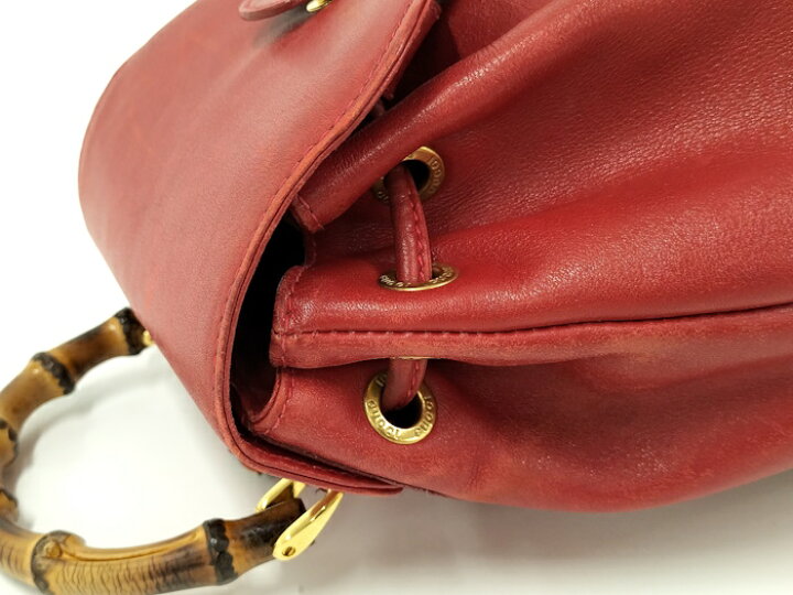 楽天市場】【中古】GUCCI オールドグッチ バンブー リュックサック 