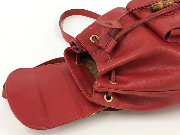 楽天市場】【中古】GUCCI オールドグッチ バンブー リュックサック 