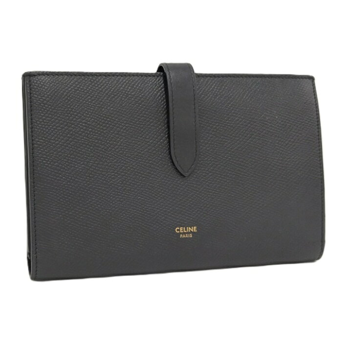 楽天市場】【中古】CELINE 二つ折り長財布 ラージ ストラップ 